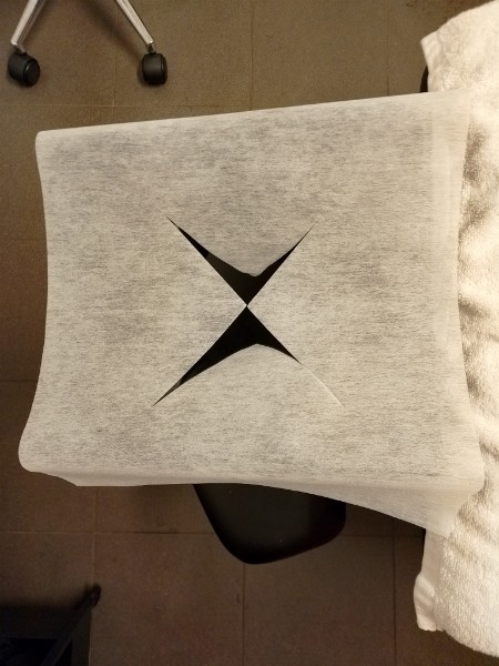 Bänkpapper Nonwoven Ansikte blandviskos X-Hål