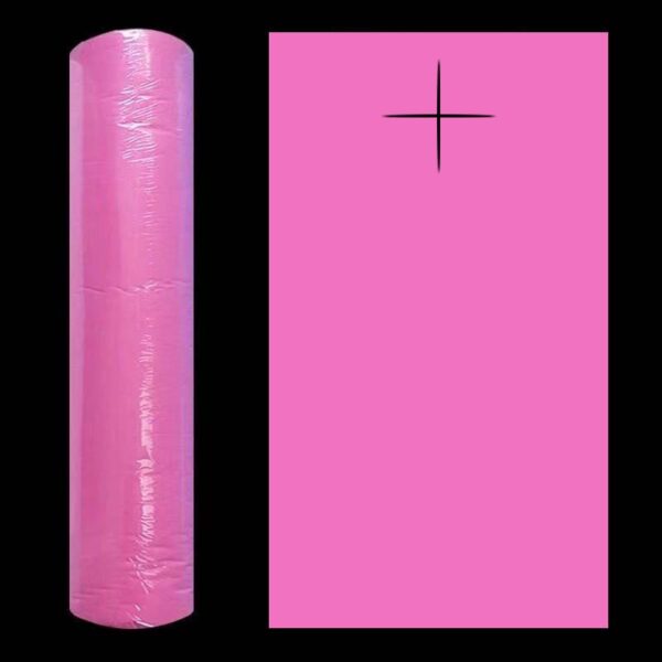Bänkpapper Rosa Nonwoven PP 60cm x 195m Perforerad Krysshål